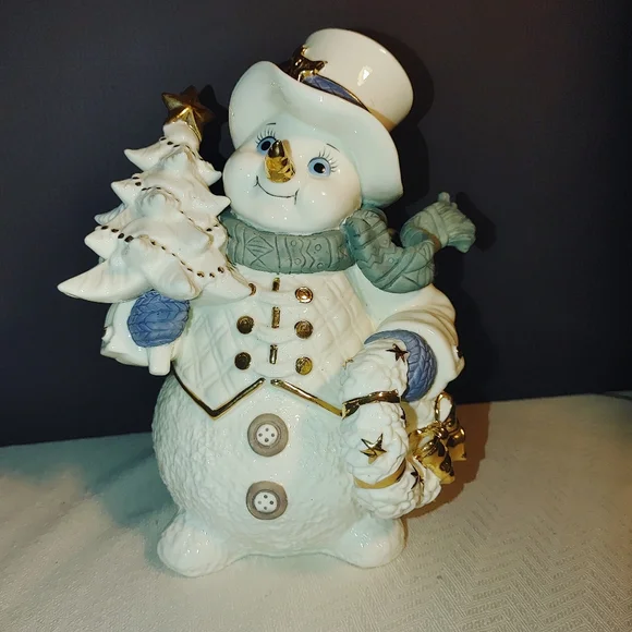 ［moe］SnowMan/Grandeur/Hello Hello Vtg Grandeur Noel Collector's Edition 2000 Xmas Porcelain